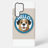 Cute Puppy “Hello” Mobile Case Samsung Galaxyケース (裏面)