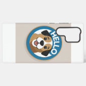Cute Puppy “Hello” Mobile Case Samsung Galaxyケース (裏面横)