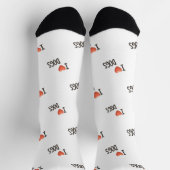 Cute Puppy I Love Dogs Pattern Crew Socks ソックス (上部)