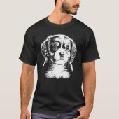 Cute Puppy Illustration Tシャツ (正面)