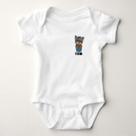 Cute Puppy in a Pocket Baby Bodysuit  ベビーボディスーツ