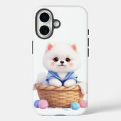 Cute Puppy in Basket iPhone / iPad case Case-Mate iPhoneケース (裏面)