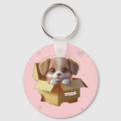 Cute Puppy Keychain | Kawaii Dog Gift キーホルダー (裏面)