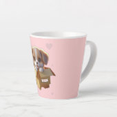 Cute Puppy Latte Mug | Kawaii Dog Gift カフェラテマグ (右アングル)