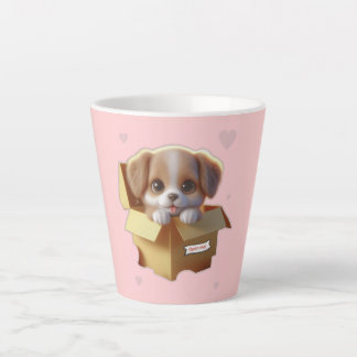Cute Puppy Latte Mug | Kawaii Dog Gift カフェラテマグ