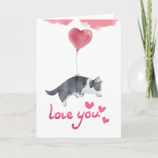 Cute Puppy Love Card  カード (正面)