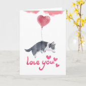 Cute Puppy Love Card  カード (黄色い花)