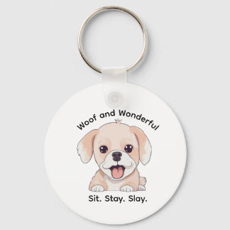 Cute Puppy Lovers Stylish Dog Mom Keychain キーホルダー