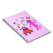 Cute Puppy Pink Spiral Photo Notebook ノートブック (右側)