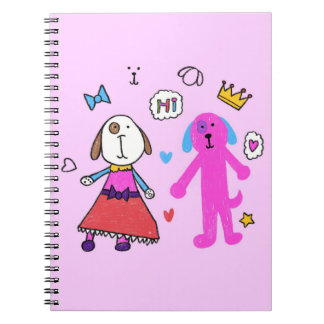 Cute Puppy Pink Spiral Photo Notebook ノートブック