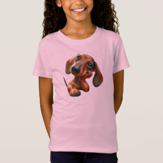 cute puppy print very cuddly tシャツ