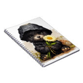 Cute Puppy Raincoat Kawaii Notebook ノートブック (右側)