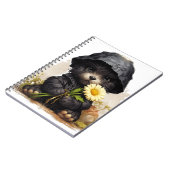 Cute Puppy Raincoat Kawaii Notebook ノートブック (左側)