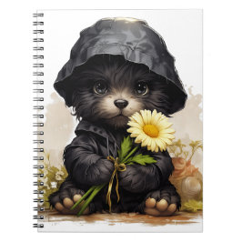 Cute Puppy Raincoat Kawaii Notebook ノートブック