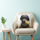 Cute Puppy Raincoat Pillow Kawaii Dog Nursery Deco クッション (椅子)