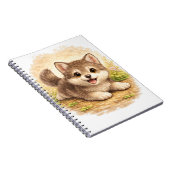 Cute Puppy Spiral Notebook Kawaii Dog ノートブック (右側)