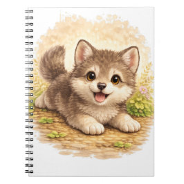 Cute Puppy Spiral Notebook Kawaii Dog ノートブック