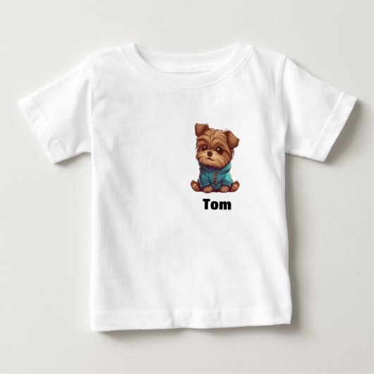 Cute Puppy t-shirts for kids ベビーTシャツ (正面)