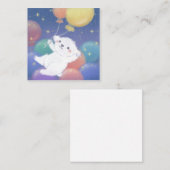 Cute Puppy with Balloons & Stars ノートカード (正面/裏面)