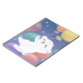 Cute Puppy with Balloons & Stars ノートブック (左側)