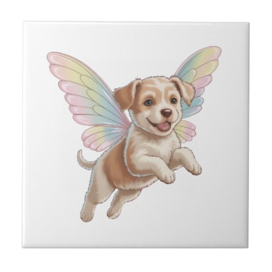 Cute Puppy with Glowing Fairy Wings — Magical Pet タイル (正面)