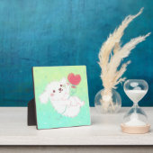 Cute Puppy with Heart Balloon フォトプラーク (インサイチュ)