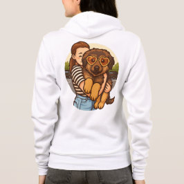 Cute Puppy with Heart Sunglasses  パーカ