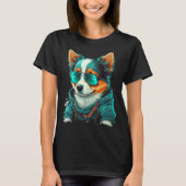 Cute Puppy With Sunglasses  1 Tシャツ (正面)