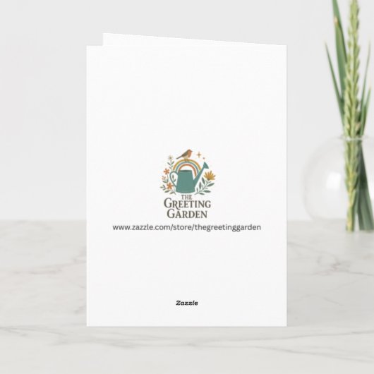 Cute Pups around the Tree Custom Christmas Card カード (裏面)