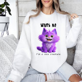 Cute Purple Cat | Trust Me I'm a Nice Creature スウェットシャツ