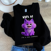 Cute Purple Cat | Trust Me I'm a Nice Creature  スウェットシャツ
