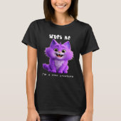 Cute Purple Cat | Trust Me I'm a Nice Creature Tシャツ (正面)