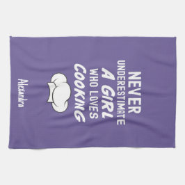 Cute Purple Cooking Gifts For Little Girls Kids キッチンタオル