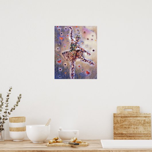 Cute Purple Dancer ポスター (キッチン)