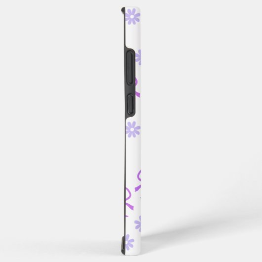 Cute Purple Dreamy Books & Bows Pattern Samsung Galaxyケース (右側面)