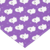 Cute Purple Ghost Pattern – Halloween Design テーブルクロス (アングル)