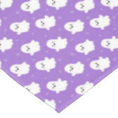 Cute Purple Ghost Pattern – Halloween Design テーブルクロス (アングル)