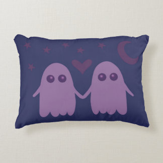 Cute Purple Ghost Throw Pillow アクセントクッション