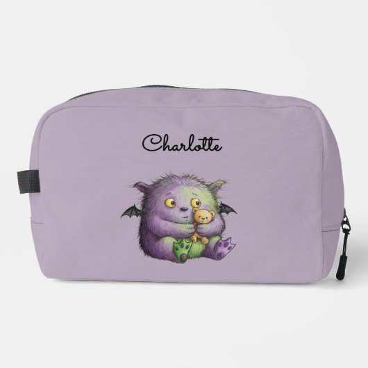 Cute Purple Green Fluffy Monster Buddy ドップキット (正面)