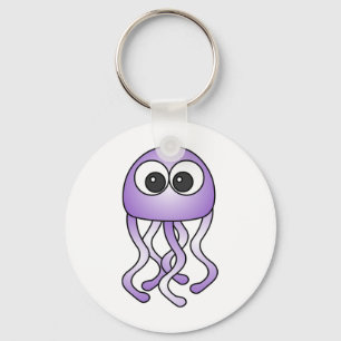 Cute Purple Kawaii Jellyfish Keychain キーホルダー