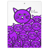 Cute Purple Kitten Cats Clipboard  クリップボード (裏面)