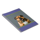 Cute Purple Modern Photo Gift for Puppy Dog Mom ノートブック (右側)