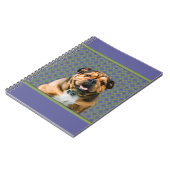 Cute Purple Modern Photo Gift for Puppy Dog Mom ノートブック (左側)