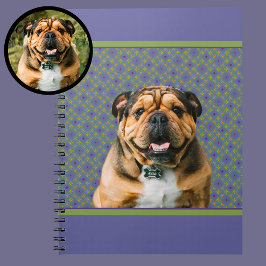 Cute Purple Modern Photo Gift for Puppy Dog Mom ノートブック
