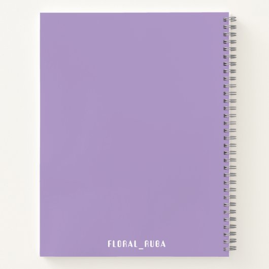 Cute purple Notebook ノートブック (裏面)