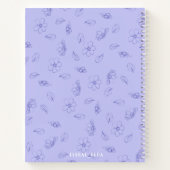 Cute purple Notebook with initials ノートブック (裏面)