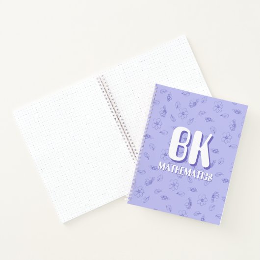 Cute purple Notebook with initials  ノートブック (内部)