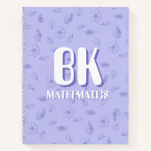 Cute purple Notebook with initials  ノートブック (正面)