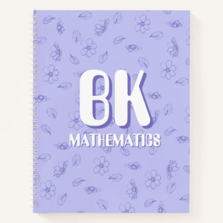 Cute purple Notebook with initials  ノートブック