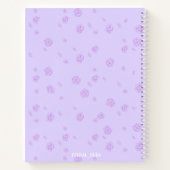 Cute purple Notebook with initials  ノートブック (裏面)